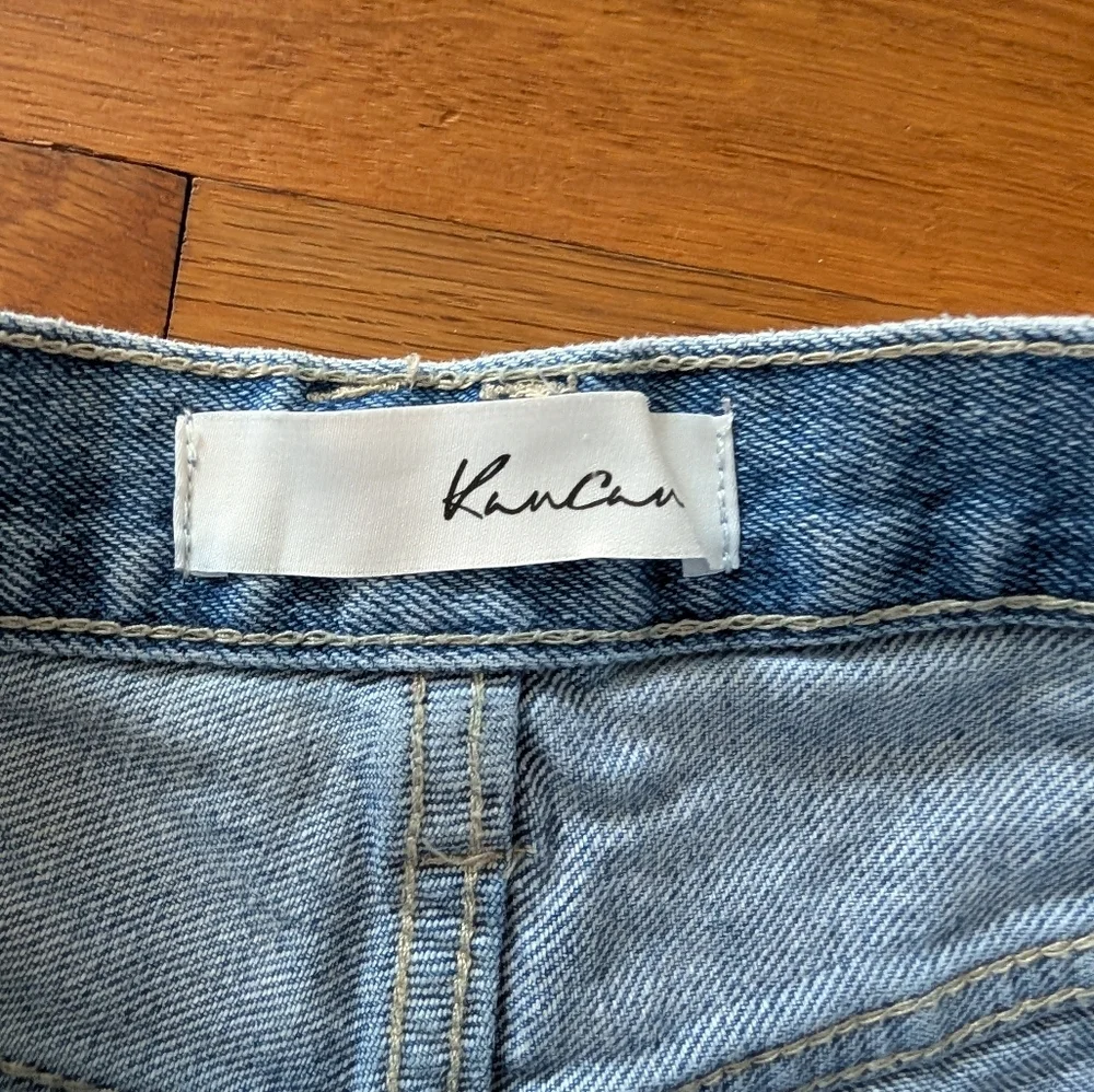 KanCan Button Fly Dye Dip Jean Cut Off Shorts